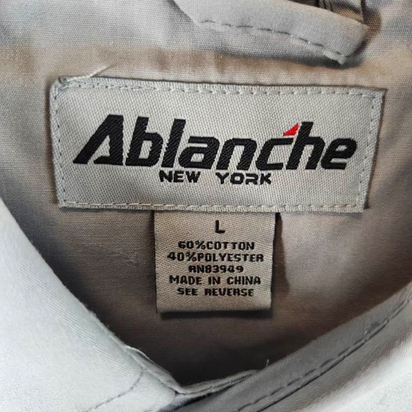 Ablanche New York Collection Large Grey Button Shirt Premium Quality - Picture 7 of 10